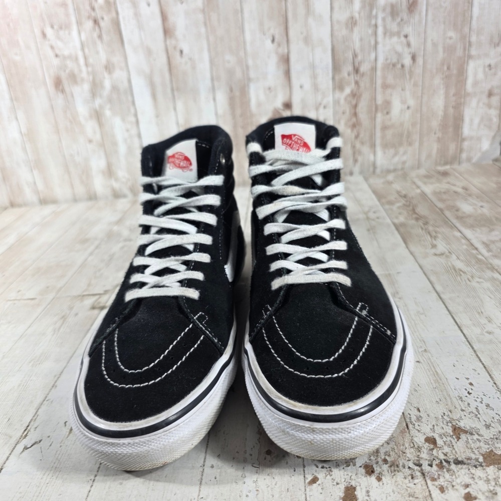Vans Skate Sk8-Hi High Top Sneakers Mens 9.5 Black White PopCush VN0A5FCCBKA - Picture 5 of 8
